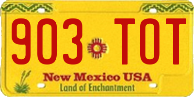 NM license plate 903TOT