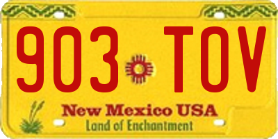 NM license plate 903TOV