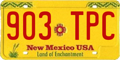 NM license plate 903TPC