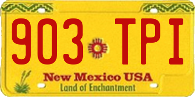 NM license plate 903TPI