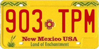 NM license plate 903TPM