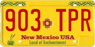 NM license plate 903TPR