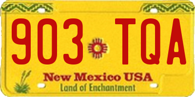 NM license plate 903TQA