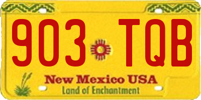 NM license plate 903TQB