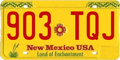 NM license plate 903TQJ