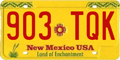 NM license plate 903TQK
