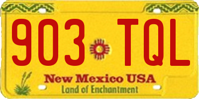 NM license plate 903TQL
