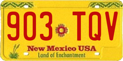 NM license plate 903TQV