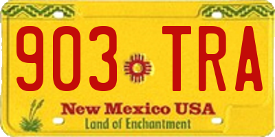 NM license plate 903TRA