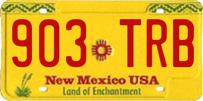NM license plate 903TRB