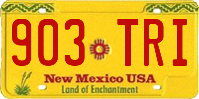 NM license plate 903TRI