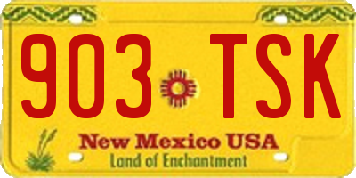 NM license plate 903TSK