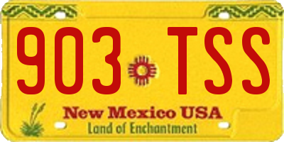 NM license plate 903TSS