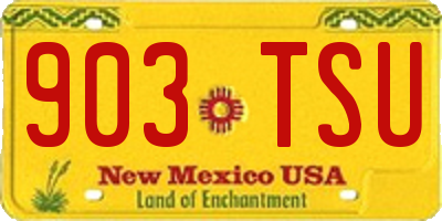 NM license plate 903TSU