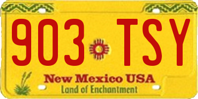 NM license plate 903TSY