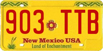 NM license plate 903TTB