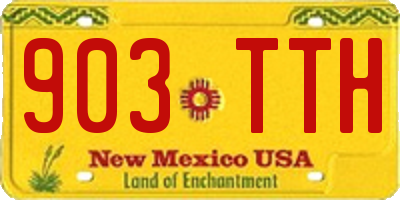 NM license plate 903TTH