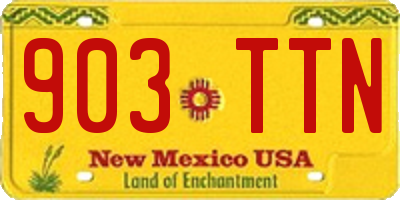 NM license plate 903TTN