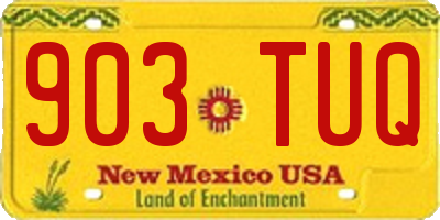 NM license plate 903TUQ