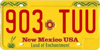 NM license plate 903TUU