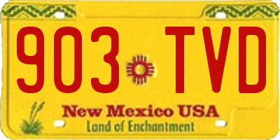 NM license plate 903TVD