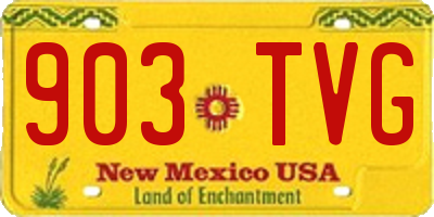 NM license plate 903TVG