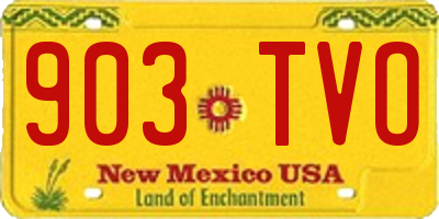 NM license plate 903TVO