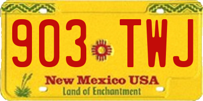 NM license plate 903TWJ