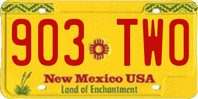 NM license plate 903TWO