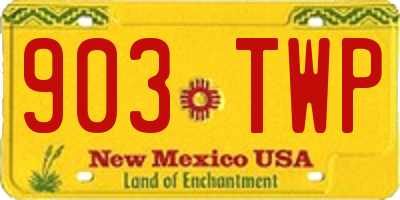 NM license plate 903TWP