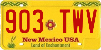NM license plate 903TWV