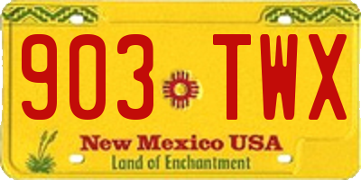NM license plate 903TWX