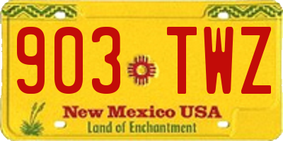 NM license plate 903TWZ