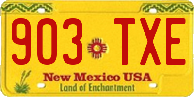 NM license plate 903TXE