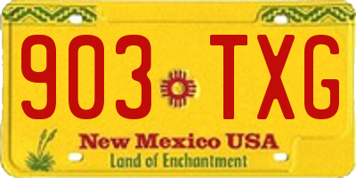 NM license plate 903TXG