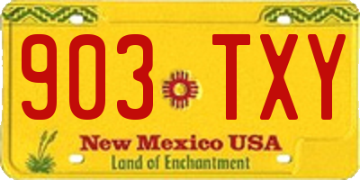 NM license plate 903TXY