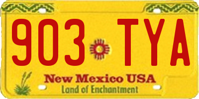 NM license plate 903TYA