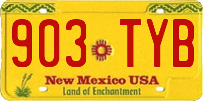 NM license plate 903TYB