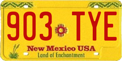 NM license plate 903TYE