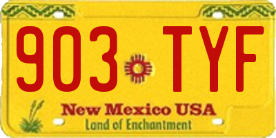 NM license plate 903TYF
