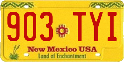 NM license plate 903TYI