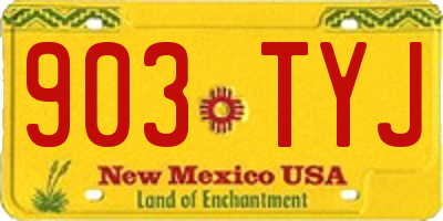NM license plate 903TYJ