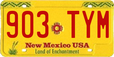 NM license plate 903TYM
