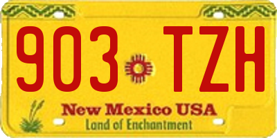 NM license plate 903TZH