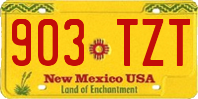 NM license plate 903TZT