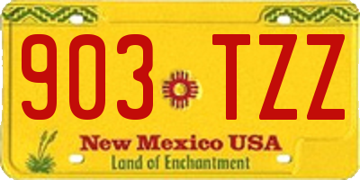 NM license plate 903TZZ