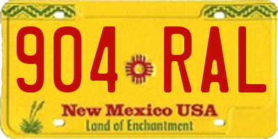 NM license plate 904RAL