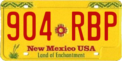 NM license plate 904RBP