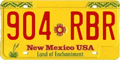 NM license plate 904RBR