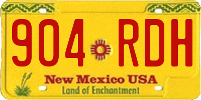 NM license plate 904RDH